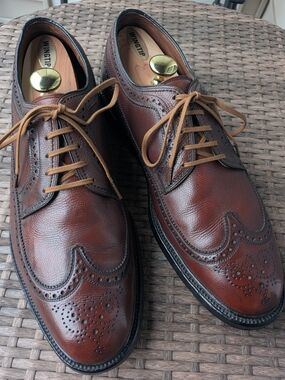 Vintage 1960s Bootmaker Guild by Freeman Calf Grain LWB 12 D /w NOS Vintage Lace